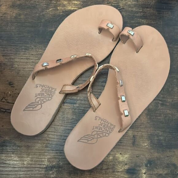 Ancient Phaedra Greek Sandals Phaedra Slip-On Sandals in Natural Size 37 - Picture 5 of 9